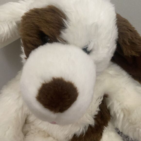 Build a Bear 16” Brown & White Spotted Happy Puppy Dog Plush Animal Posable Ears - Picture 2 of 7